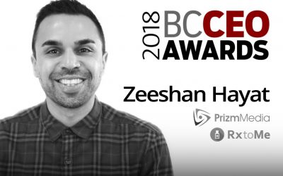 Prizm Media CEO, Zeeshan Hayat, wins 2018 BC CEO Awards