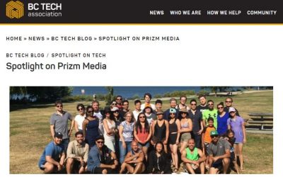 Prizm Media Featured on BC Tech Spotlight Blog!
